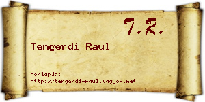 Tengerdi Raul névjegykártya